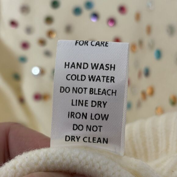 NWT BiBi Women’s Patch Pocket Sequins Sweater Cardigan XL Holiday New Years - Picture 7 of 9